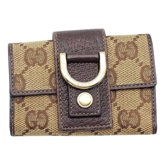 Gucci Canvas Leather Key Case 107-081825 - Picture 1 of 12